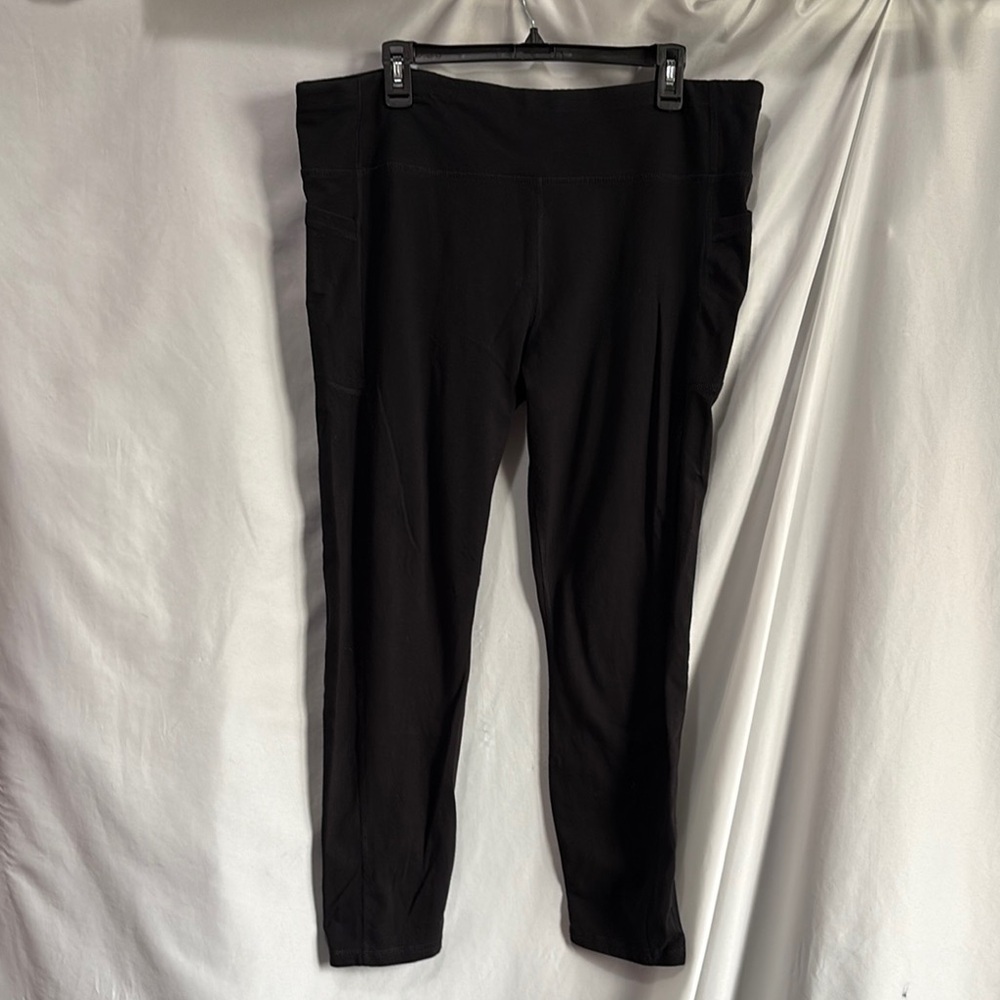 XL03 Athletic Works Black Stretch Leggings for Active Comfort